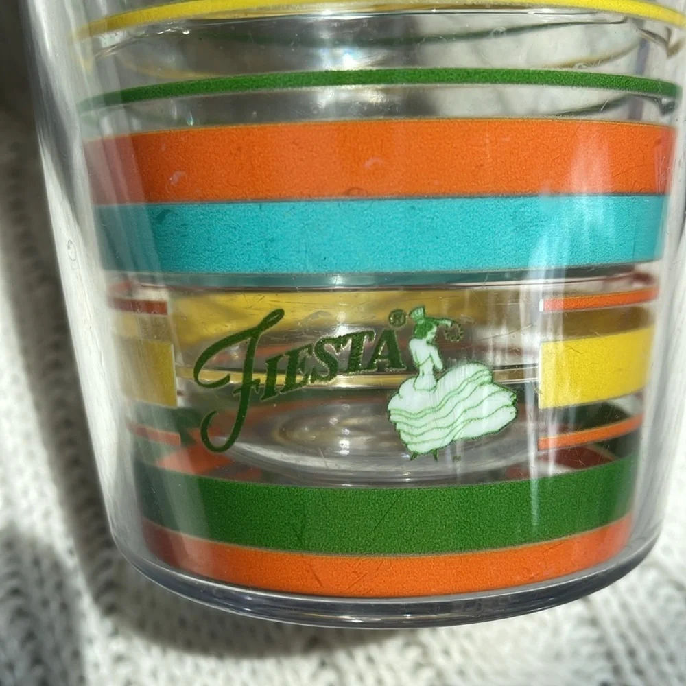 Tervis Fiesta collaboration 24oz tumbler with green lid. Coffee mug Hot/cold.
